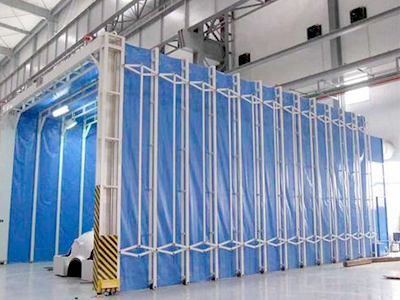 移動伸縮噴漆房